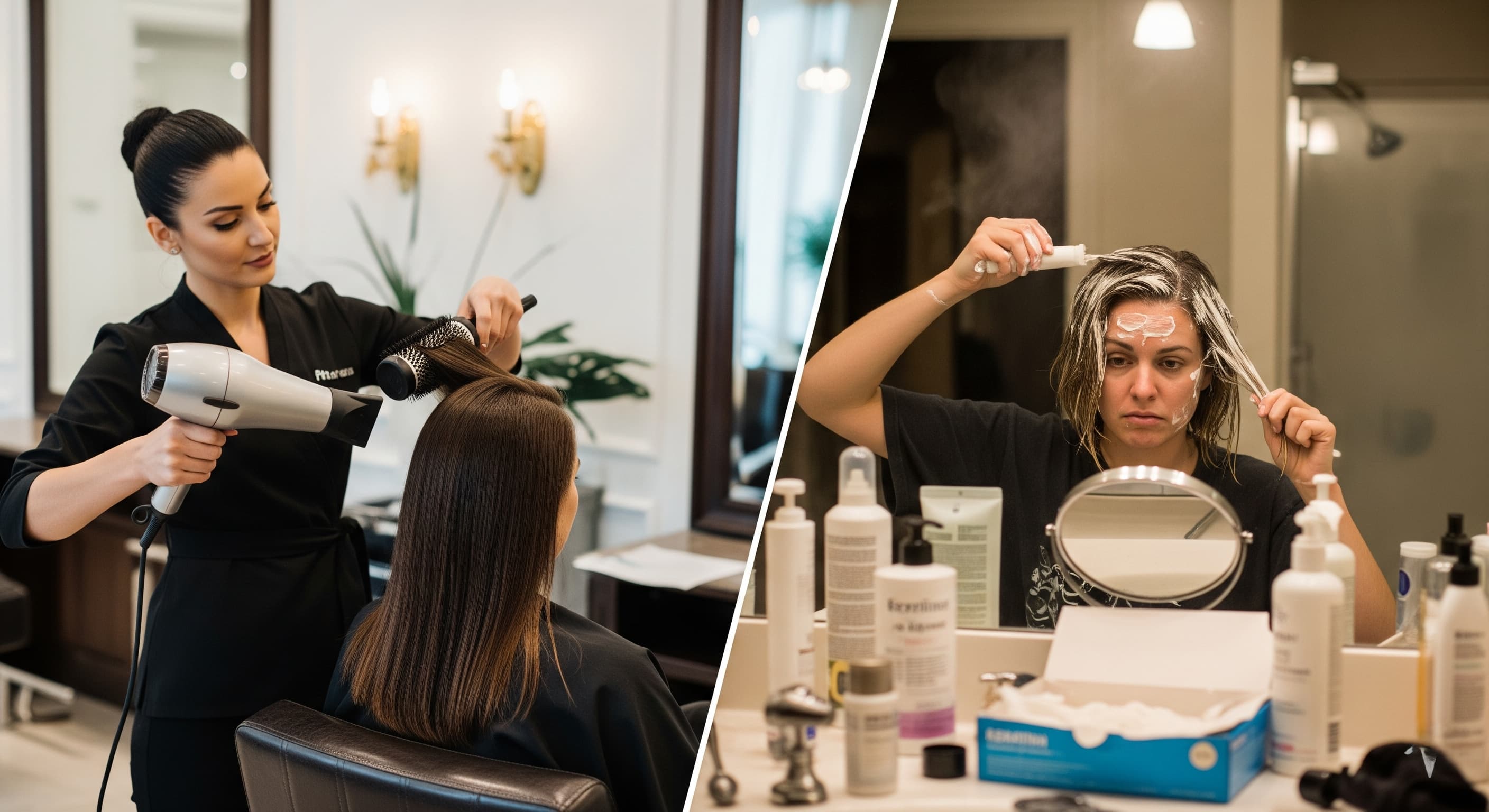 keratin treatment salon-and-home